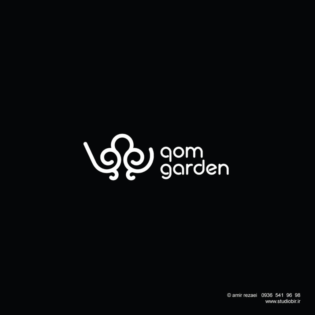طراحی لوگو فروشگاه و گلخانه قم گاردن