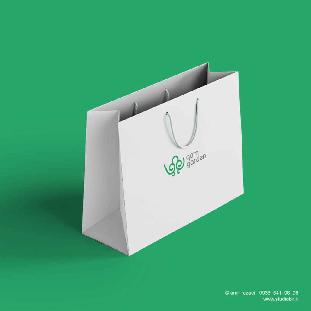 طراحی لوگو فروشگاه و گلخانه قم گاردن