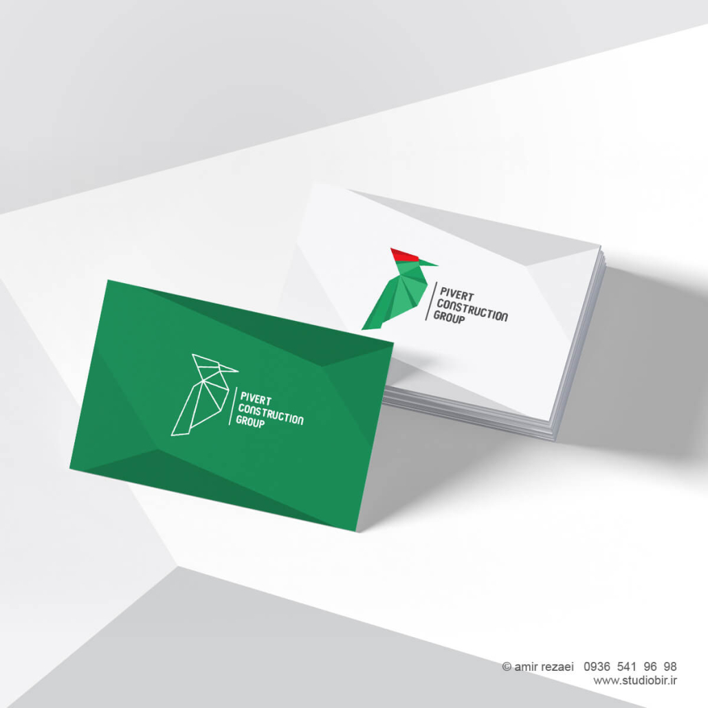 طراحی شرکت ساختمانی pivert طراحی لوگو شرکت ساختمانی pivert